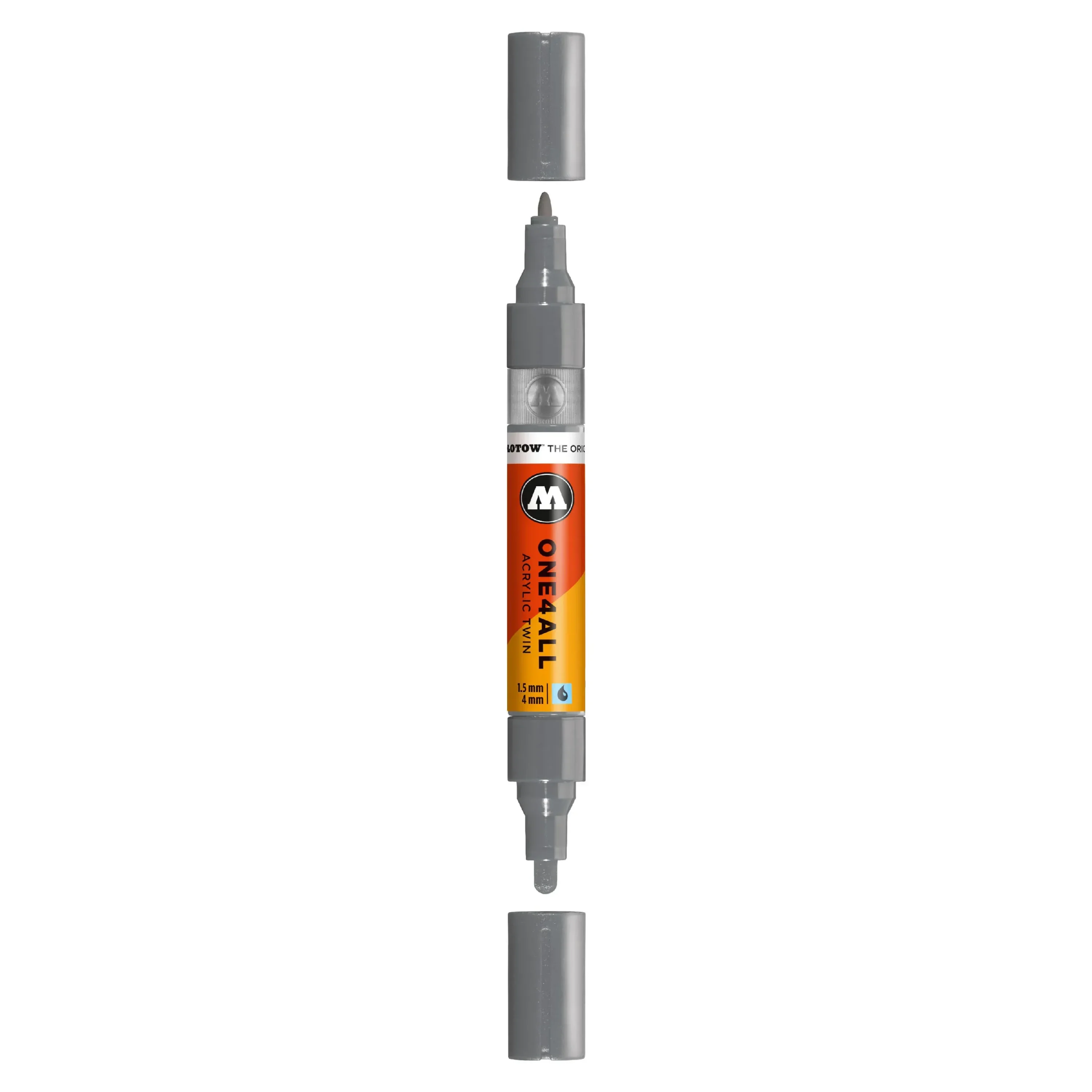 Molotow ONE4ALL TWIN Verfstift Grijs Blauw Donker - Acrylmarker 1,5 en 4 mm