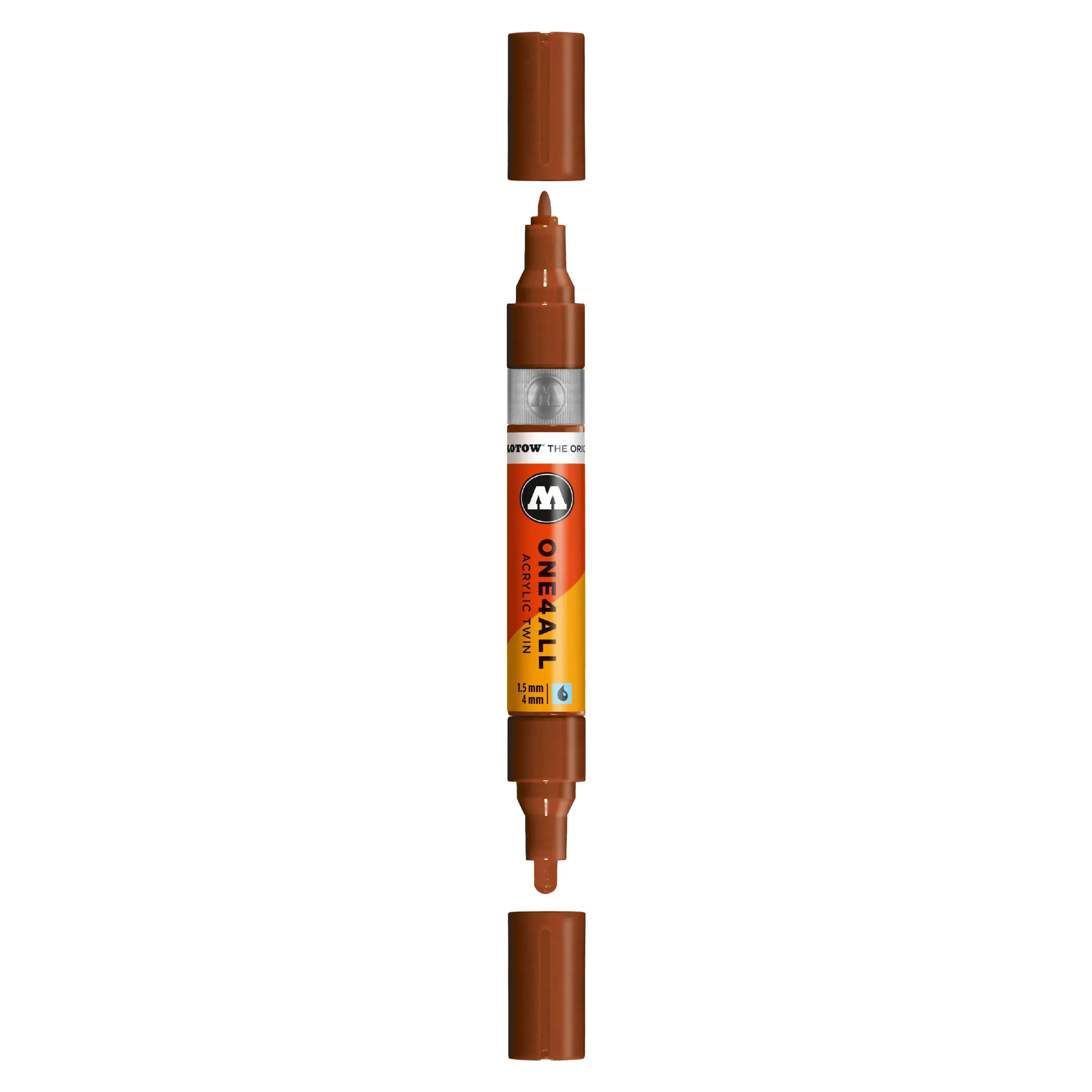 Molotow ONE4ALL TWIN Verfstift Hazelnoot Bruin - Acrylmarker 1,5 en 4 mm