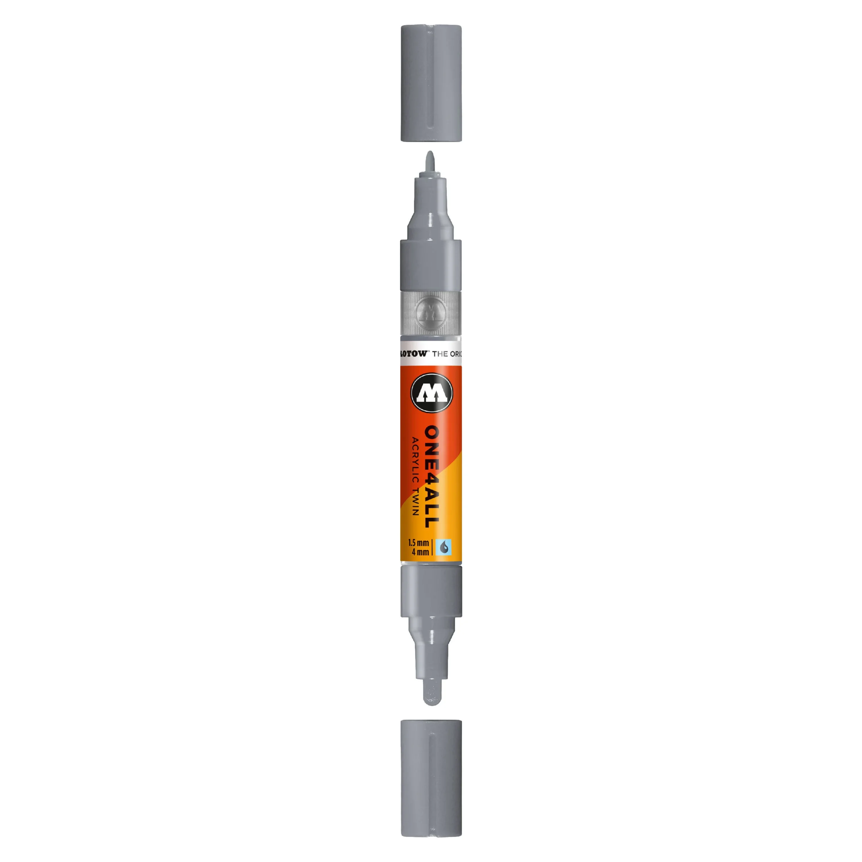 Molotow ONE4ALL TWIN Verfstift Koel Grijs Pastel - Acrylmarker 1,5 en 4 mm