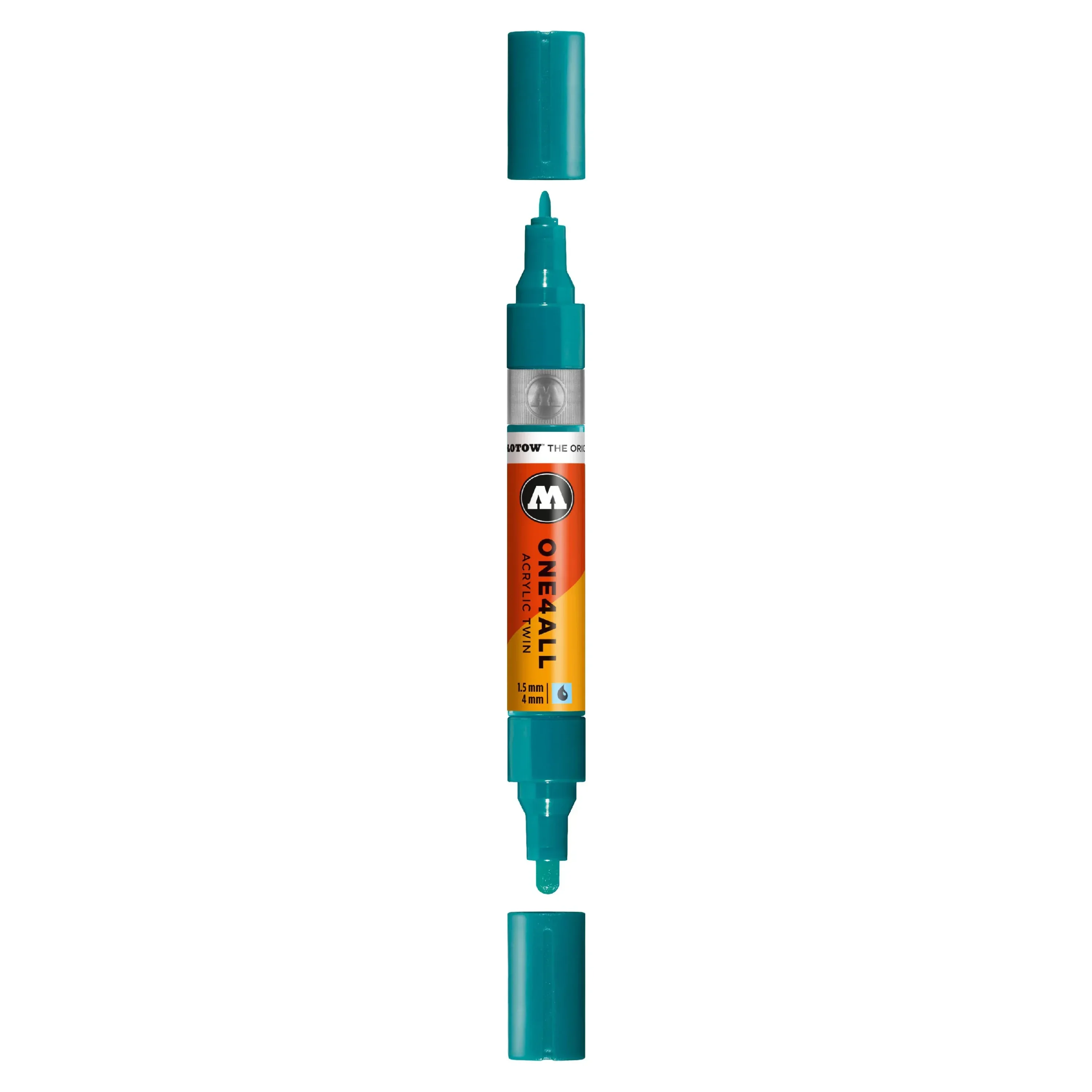 Molotow ONE4ALL TWIN Verfstift Lagune Blauw - Acrylmarker 1,5 en 4 mm