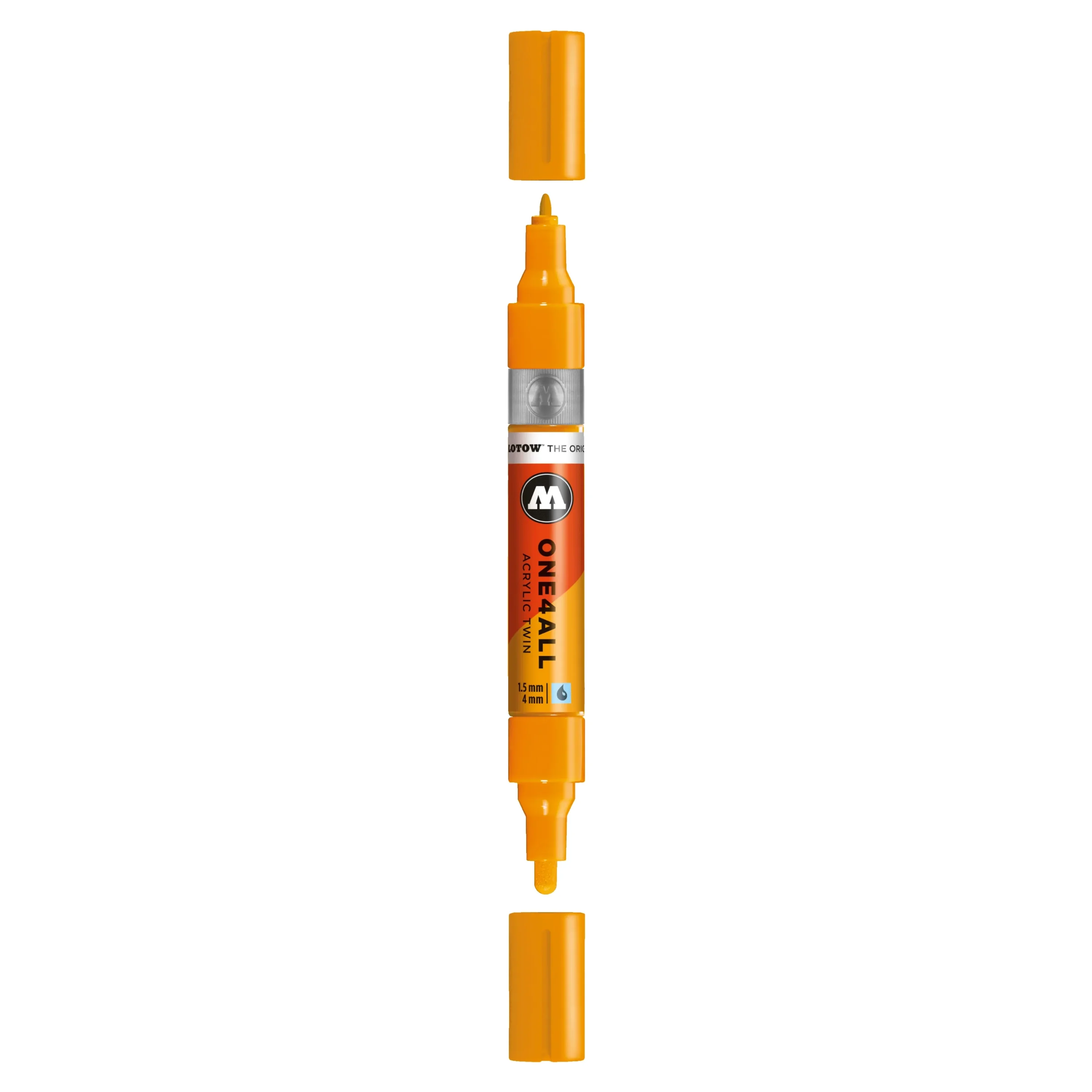 Molotow ONE4ALL TWIN Verfstift Licht Oranje - Acrylmarker 1,5 en 4 mm