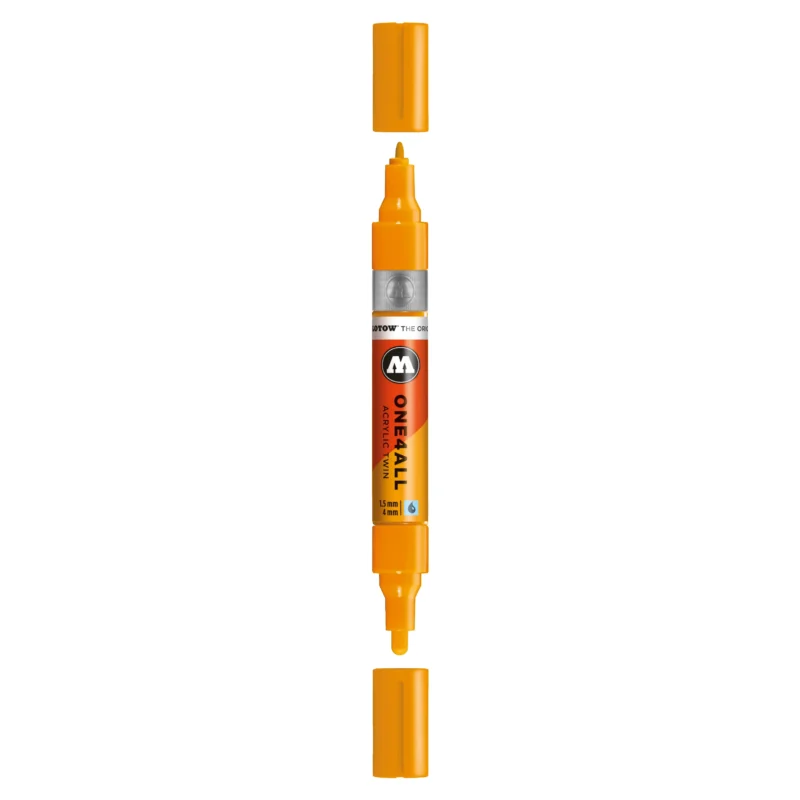 Molotow ONE4ALL TWIN Verfstift Licht Oranje - Acrylmarker 1,5 en 4 mm