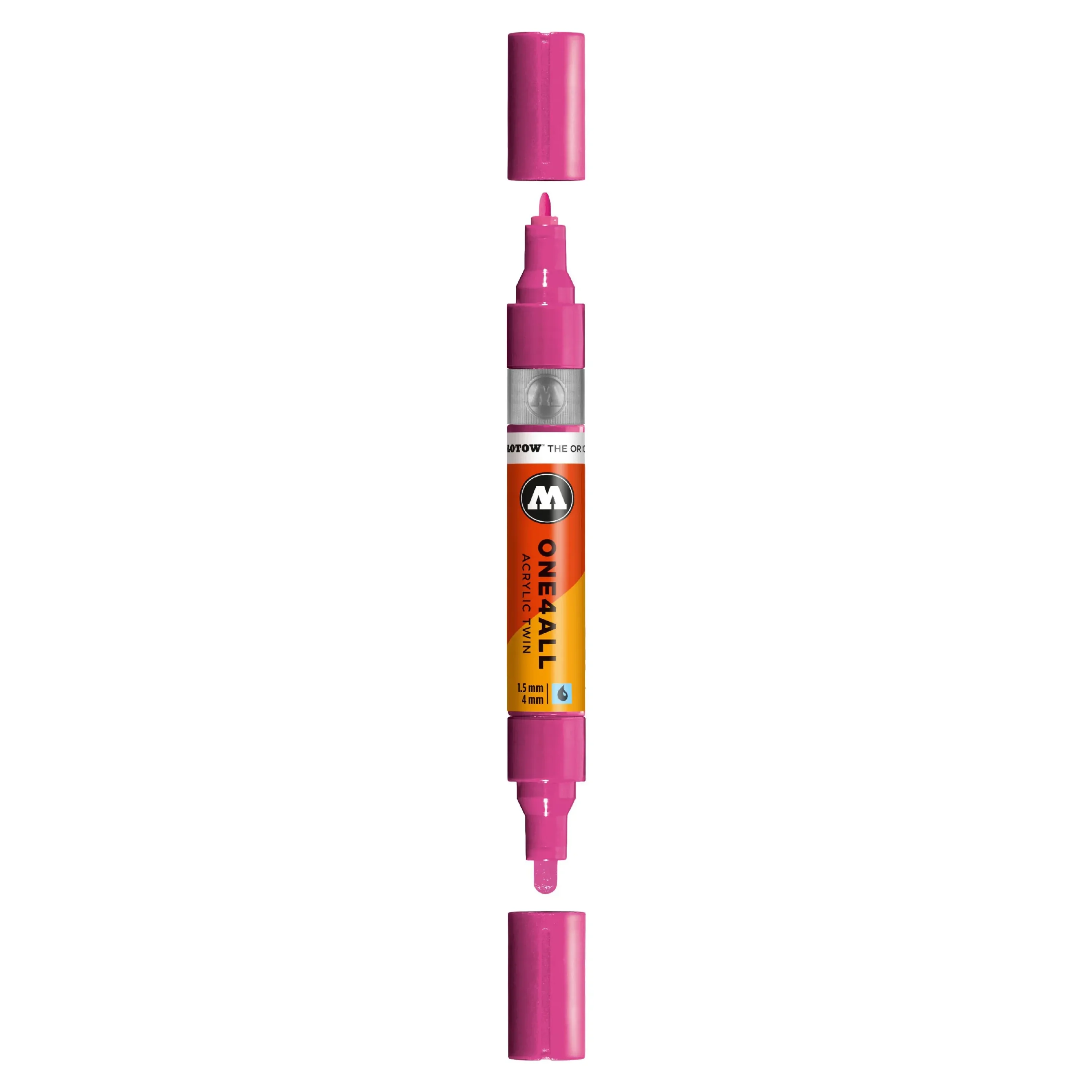 Molotow ONE4ALL TWIN Verfstift Magenta - Acrylmarker 1,5 en 4 mm