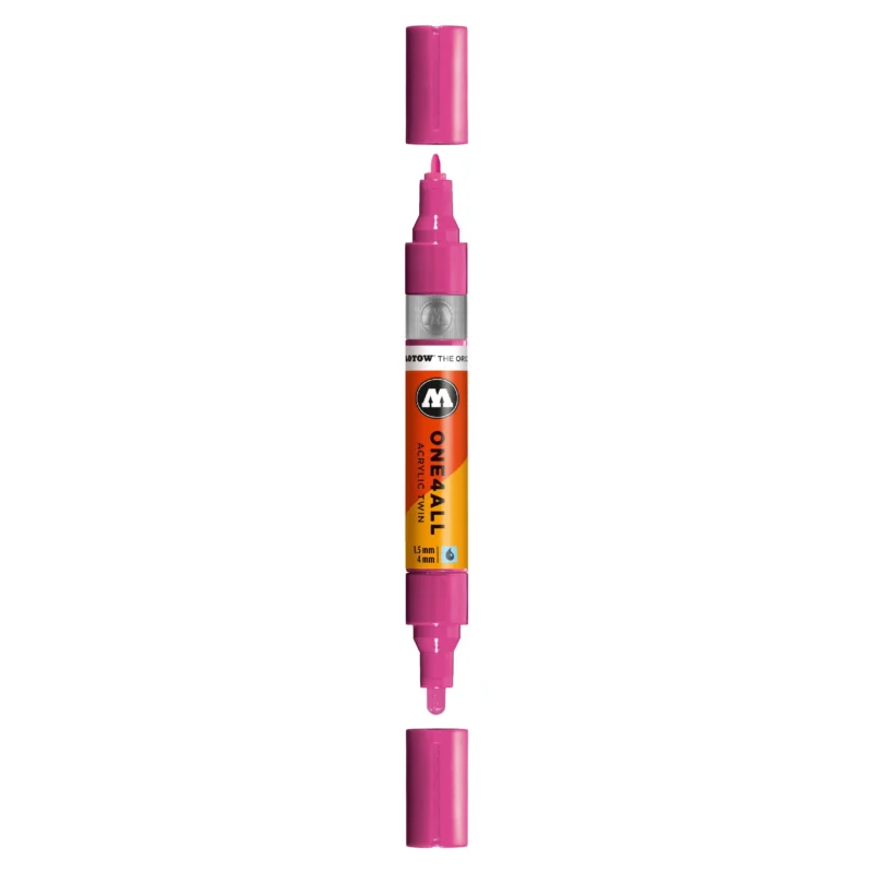 Molotow ONE4ALL TWIN Verfstift Magenta - Acrylmarker 1,5 en 4 mm