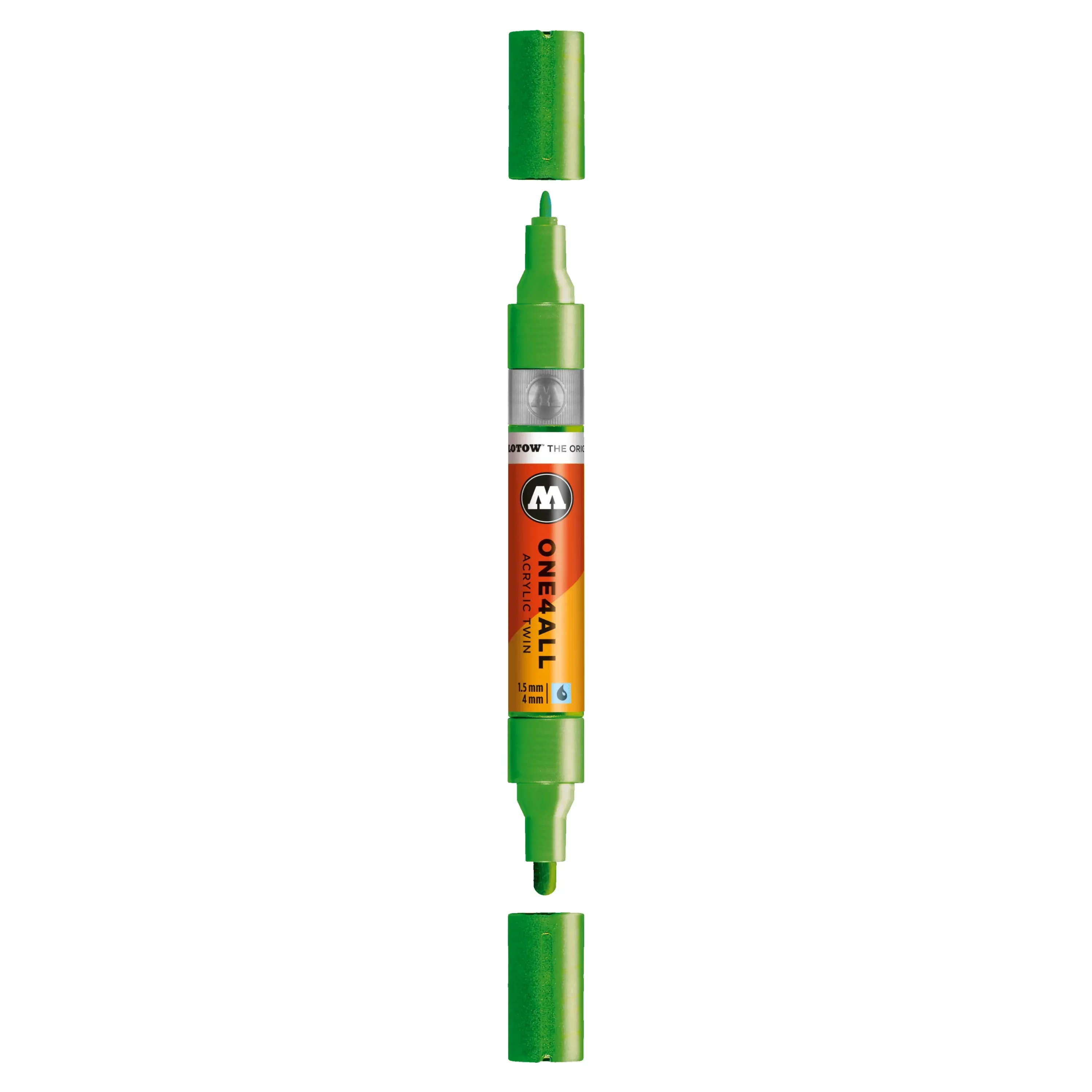 Molotow ONE4ALL TWIN Verfstift Metallic Licht Groen - Acrylmarker 1,5 en 4 mm
