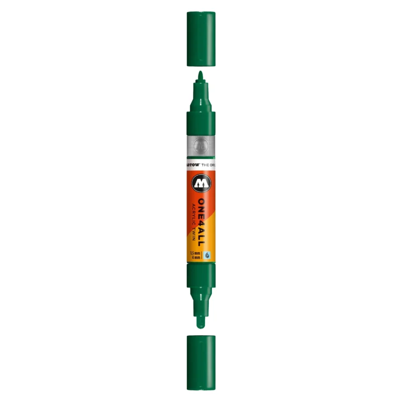 Molotow ONE4ALL TWIN Verfstift Mister Groen - Acrylmarker 1,5 en 4 mm