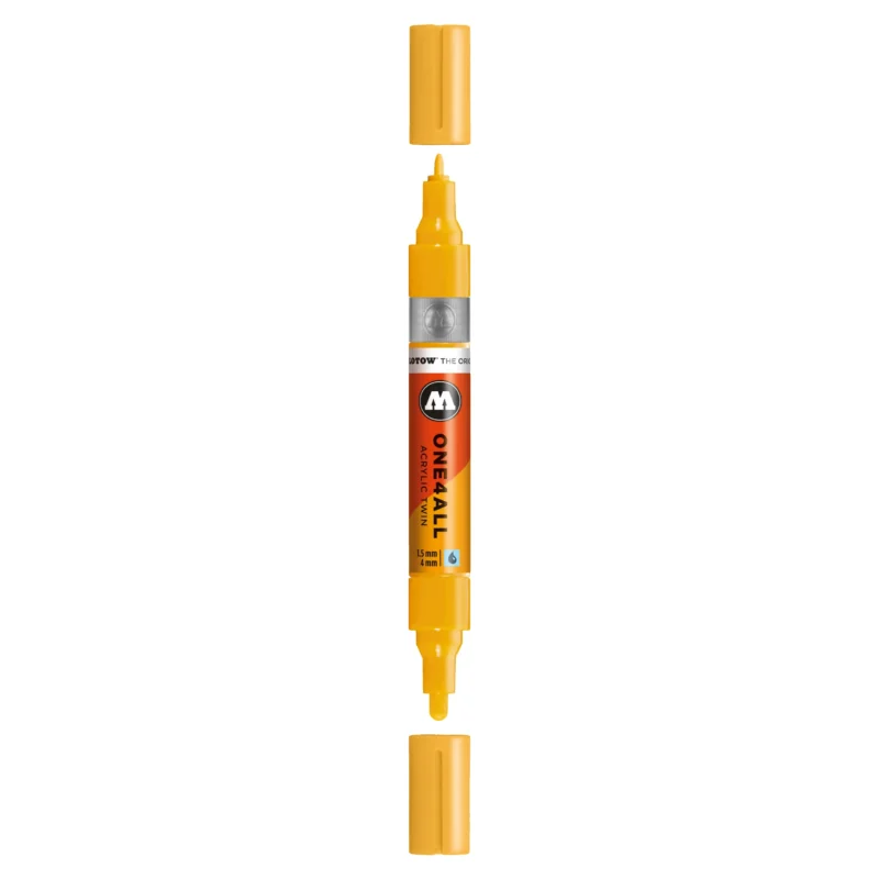 Molotow ONE4ALL TWIN Verfstift Mosterd Geel - Acrylmarker 1,5 en 4 mm