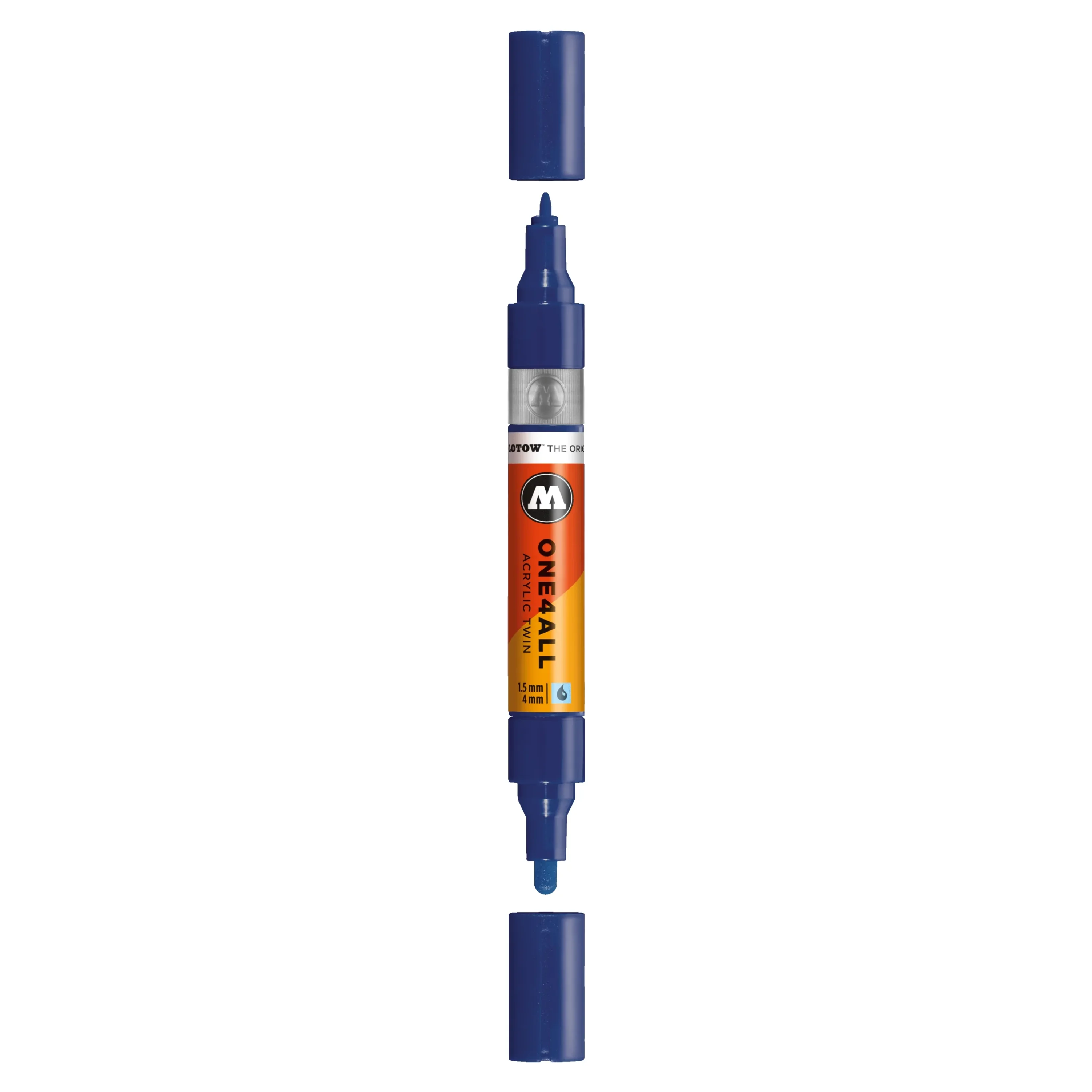 Molotow ONE4ALL TWIN Verfstift Nacht Blauw - Acrylmarker 1,5 en 4 mm