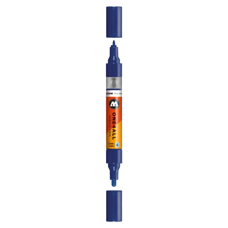 Molotow ONE4ALL TWIN Verfstift Nacht Blauw - Acrylmarker 1,5 en 4 mm