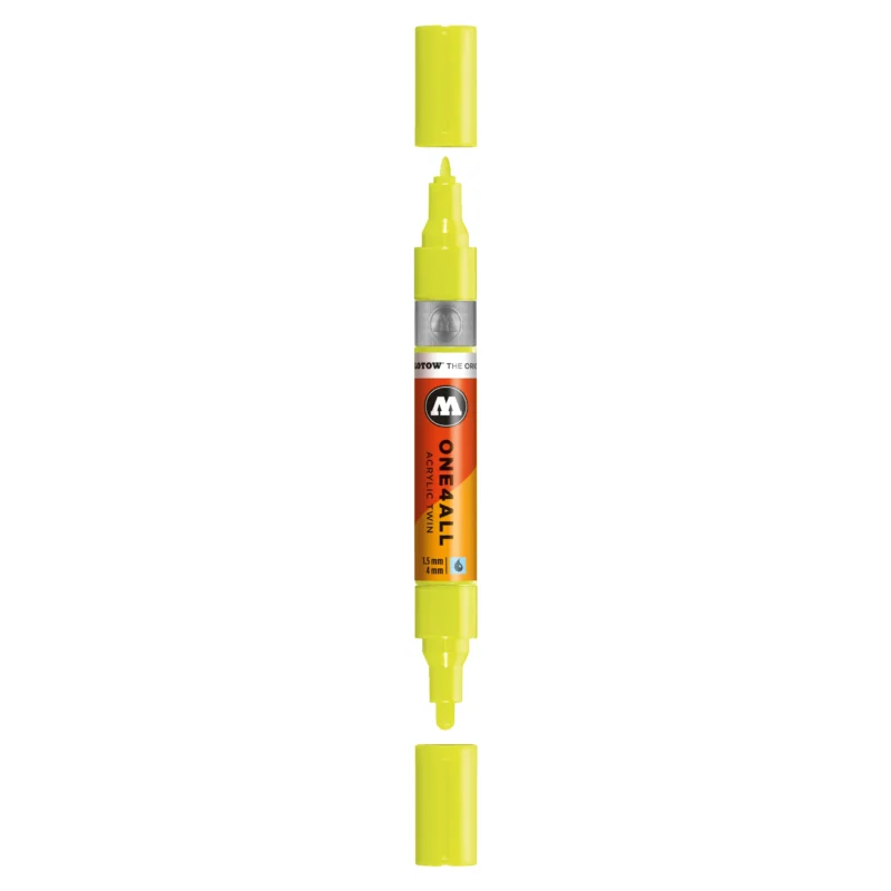 Molotow ONE4ALL TWIN Verfstift Neon Licht Groen Fluo - Acrylmarker 1,5 en 4 mm