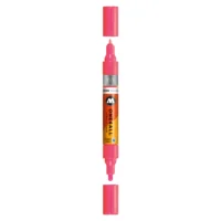 Molotow ONE4ALL TWIN Verfstift Neon Rood Fluo - Acrylmarker 1,5 en 4 mm