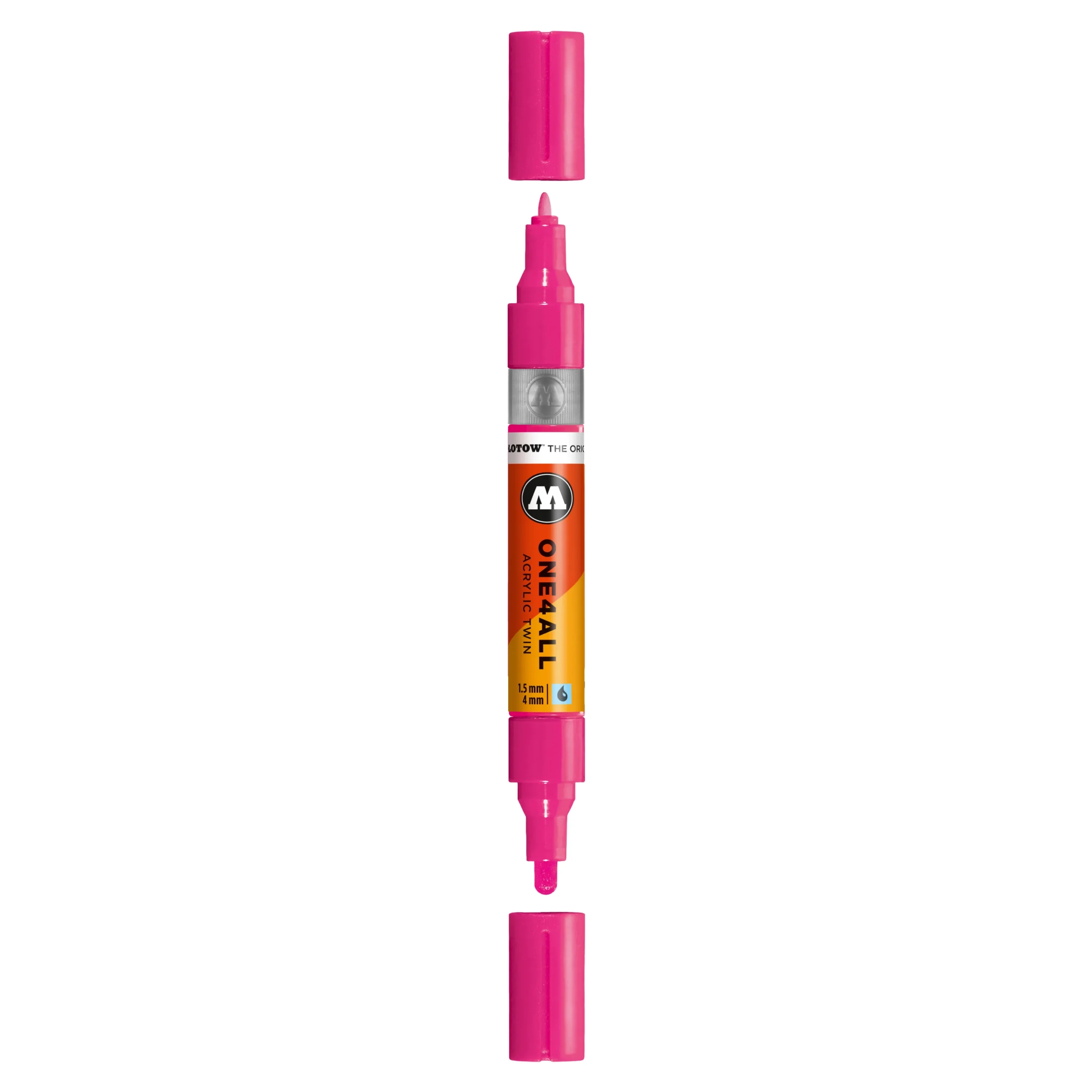 Molotow ONE4ALL TWIN Verfstift Neon Roze Fluo - Acrylmarker 1,5 en 4 mm
