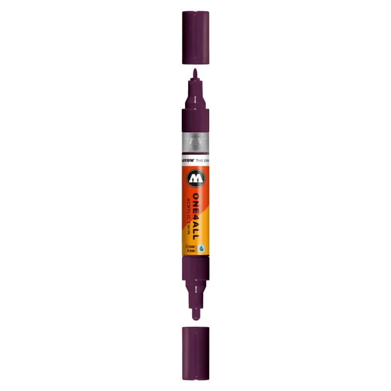 Molotow ONE4ALL TWIN Verfstift Paars Violet - Acrylmarker 1,5 en 4 mm