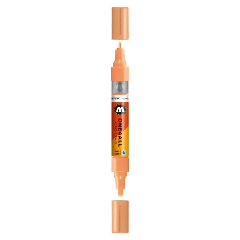 Molotow ONE4ALL TWIN Verfstift Perzik Pastel - Acrylmarker 1,5 en 4 mm