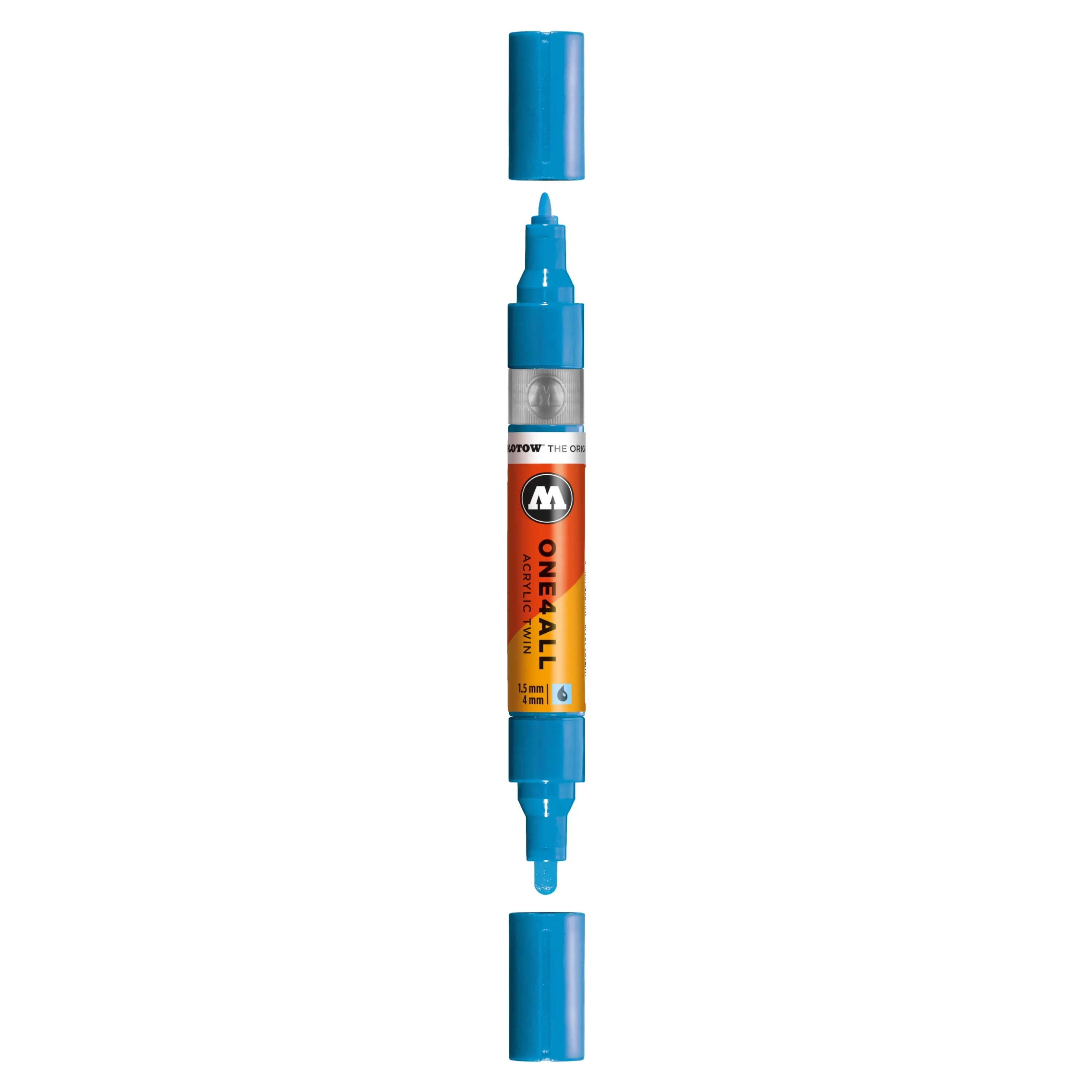 Molotow ONE4ALL TWIN Verfstift Schock Blauw - Acrylmarker 1,5 en 4 mm