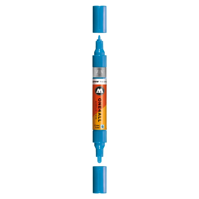 Molotow ONE4ALL TWIN Verfstift Schock Blauw - Acrylmarker 1,5 en 4 mm