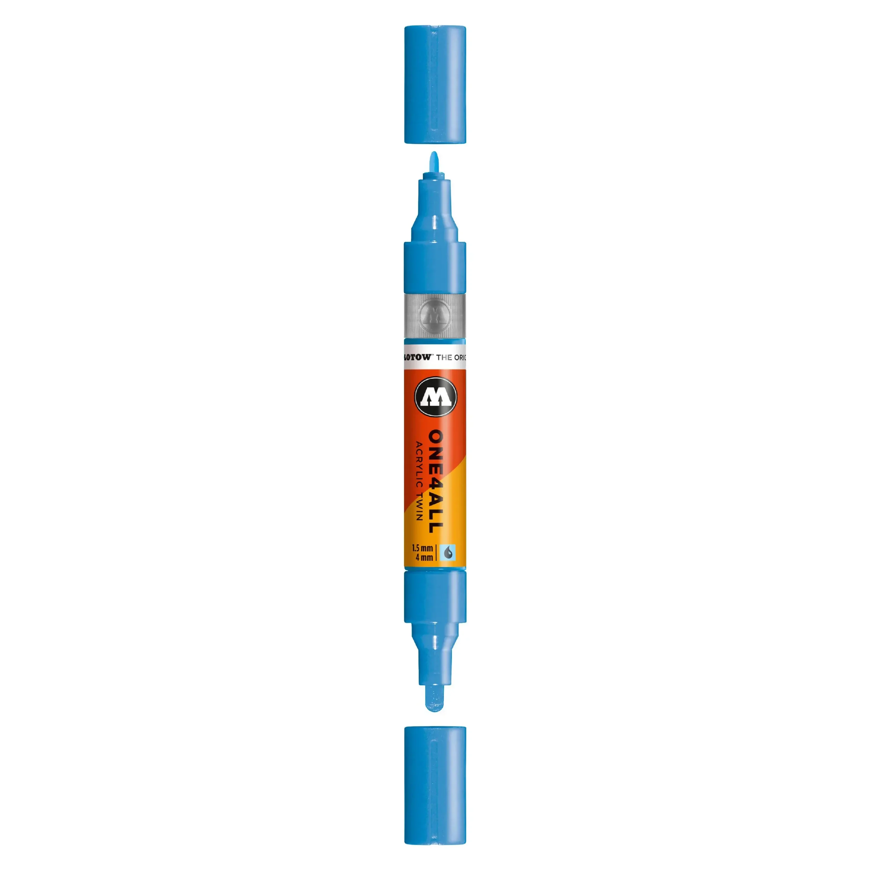 Molotow ONE4ALL TWIN Verfstift Schock Blauw Midden - Acrylmarker 1,5 en 4 mm