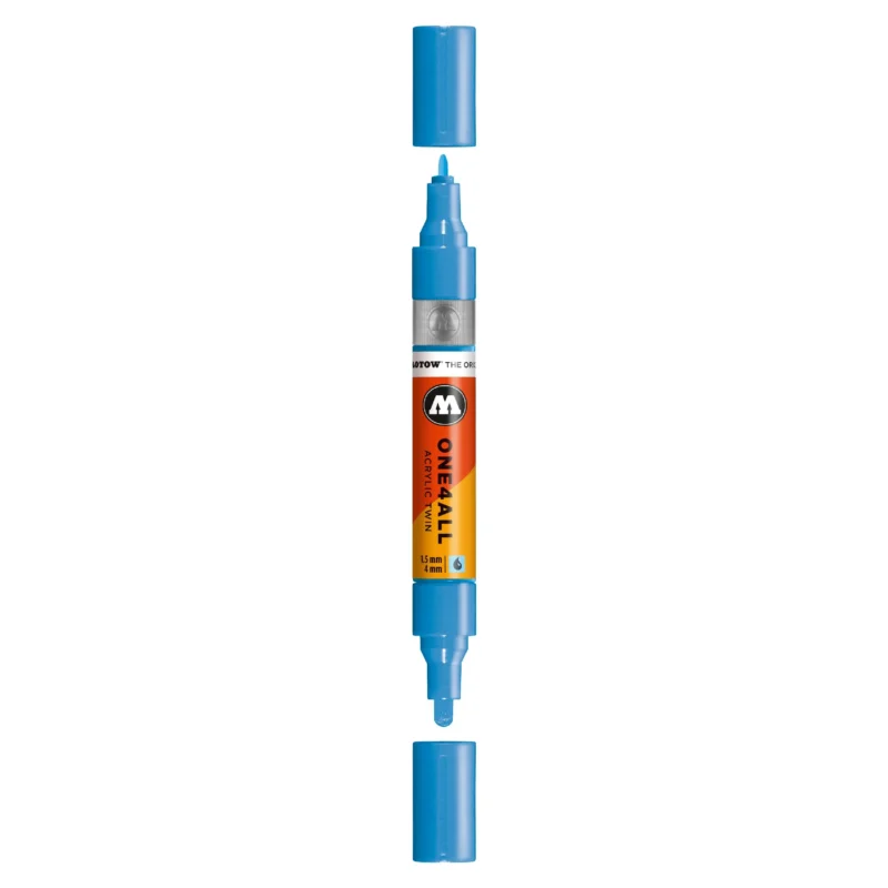 Molotow ONE4ALL TWIN Verfstift Schock Blauw Midden - Acrylmarker 1,5 en 4 mm