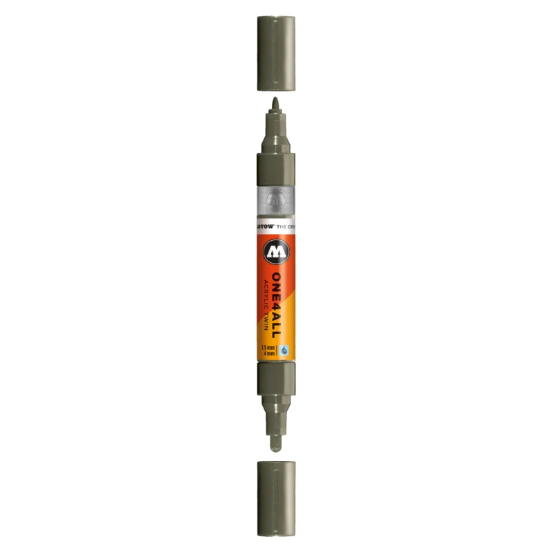 Molotow ONE4ALL TWIN Verfstift Steen Grijs Donker - Acrylmarker 1,5 en 4 mm