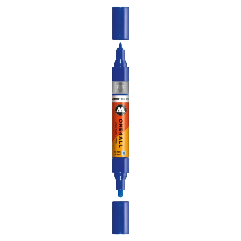 Molotow ONE4ALL TWIN Verfstift Ultramarijn Blauw - Acrylmarker 1,5 en 4 mm