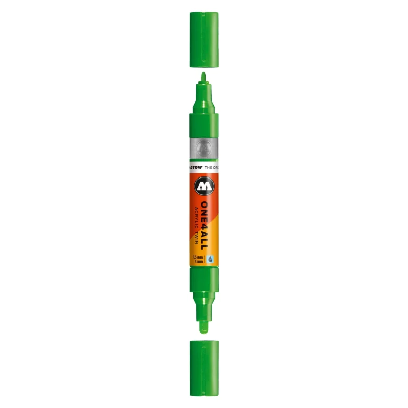 Molotow ONE4ALL TWIN Verfstift Universum Groen - Acrylmarker 1,5 en 4 mm