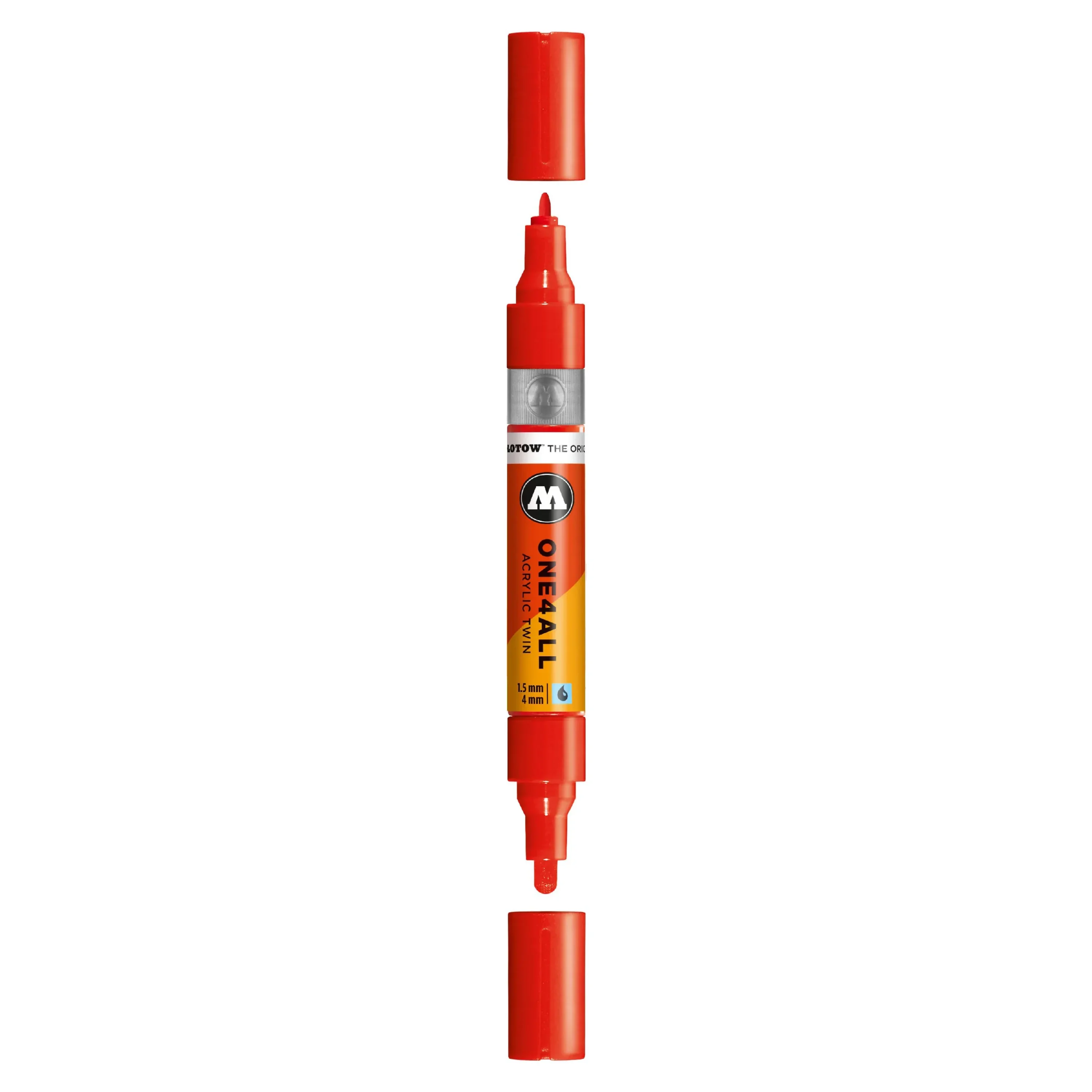 Molotow ONE4ALL TWIN Verfstift Verkeer Rood - Acrylmarker 1,5 en 4 mm