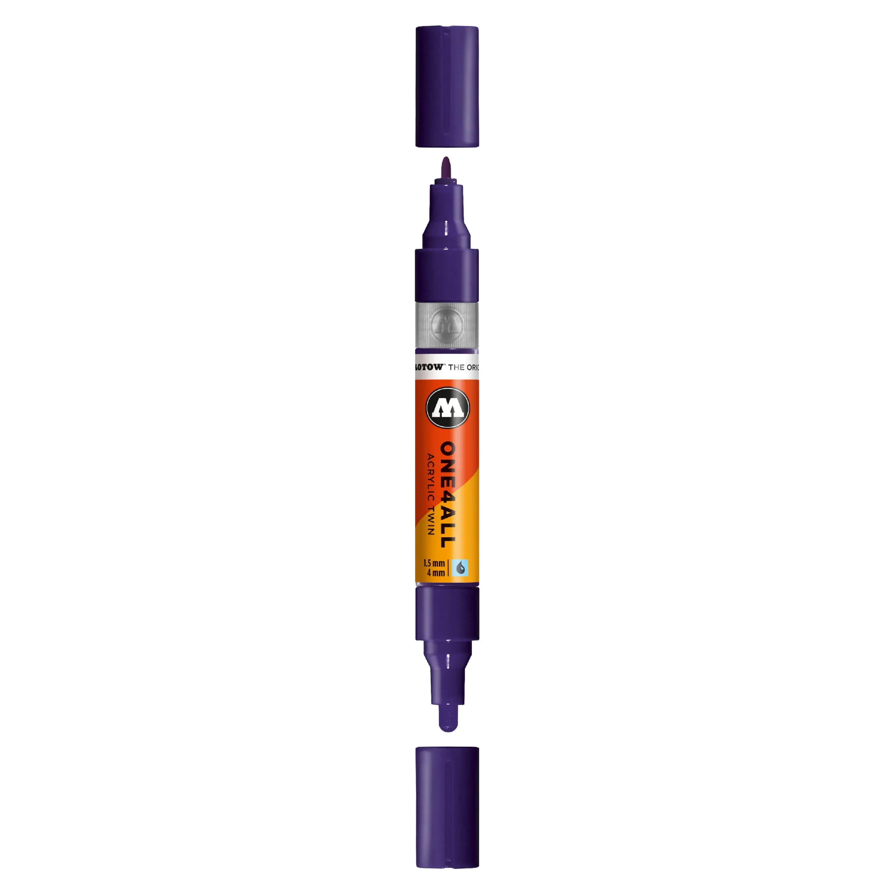 Molotow ONE4ALL TWIN Verfstift Violet Donker - Acrylmarker 1,5 en 4 mm