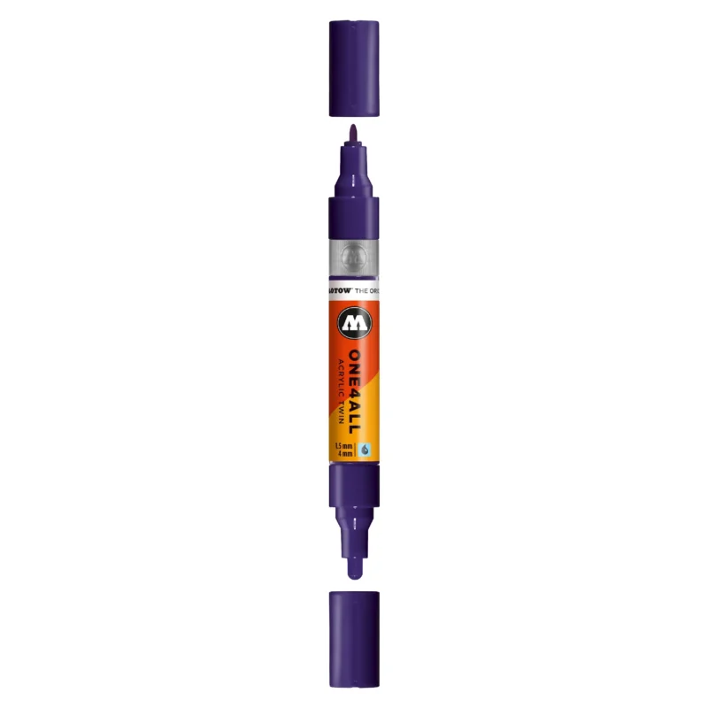 Molotow ONE4ALL TWIN Verfstift Violet Donker - Acrylmarker 1,5 en 4 mm