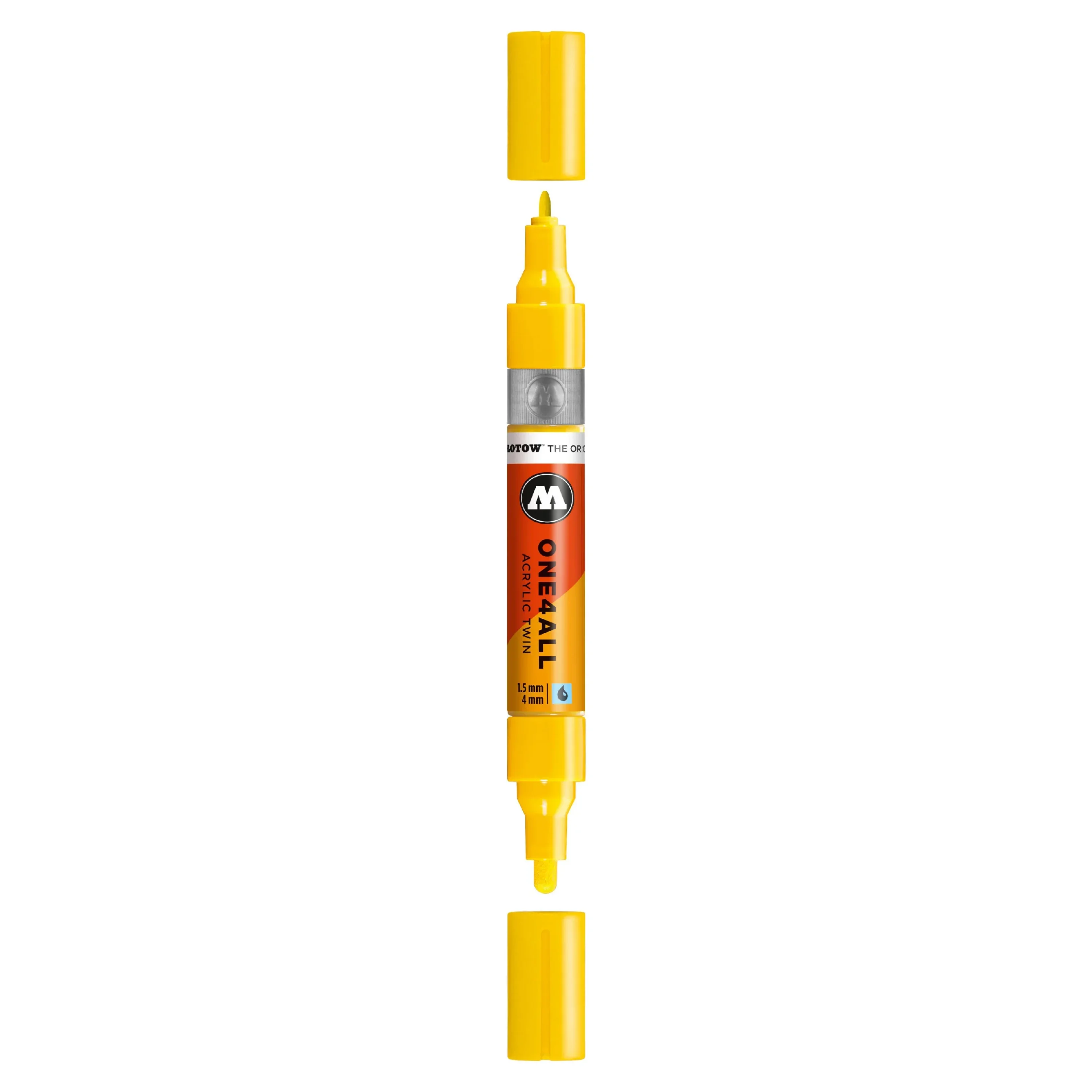 Molotow ONE4ALL TWIN Verfstift Zink Geel - Acrylmarker 1,5 en 4 mm