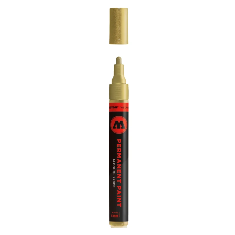 Molotow Permanent Paint 220PP Marker Metallic Goud - Alcoholmarker 4 mm