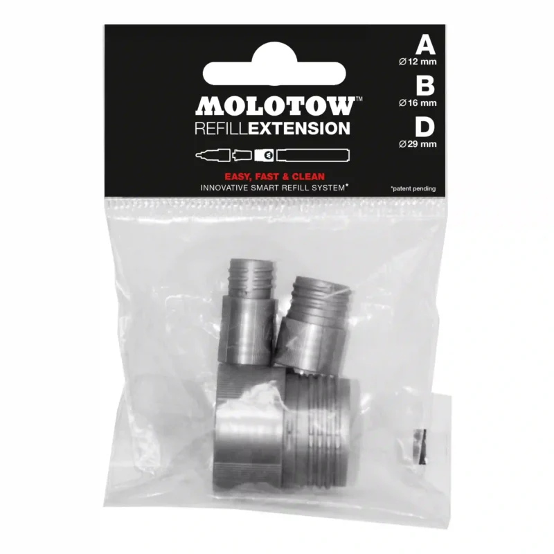 Molotow Refill Extension Tryout Pack - Navuladapter A, B en D