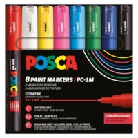 Posca PC-1MC Verfstift Set Standaard Kleuren 8 Stuks - Acrylmarker Extra Fijn
