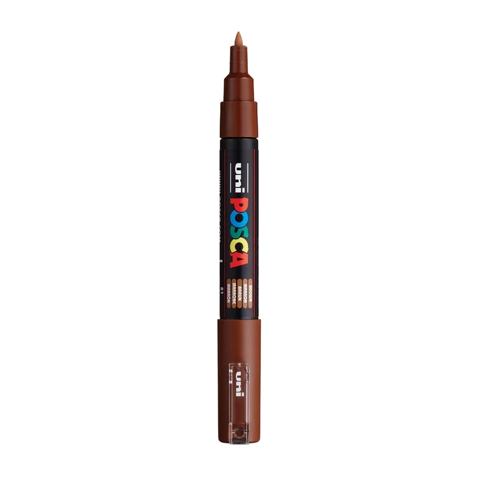 Posca PC-1MC Verfstift Bruin - Acrylmarker Extra Fijn