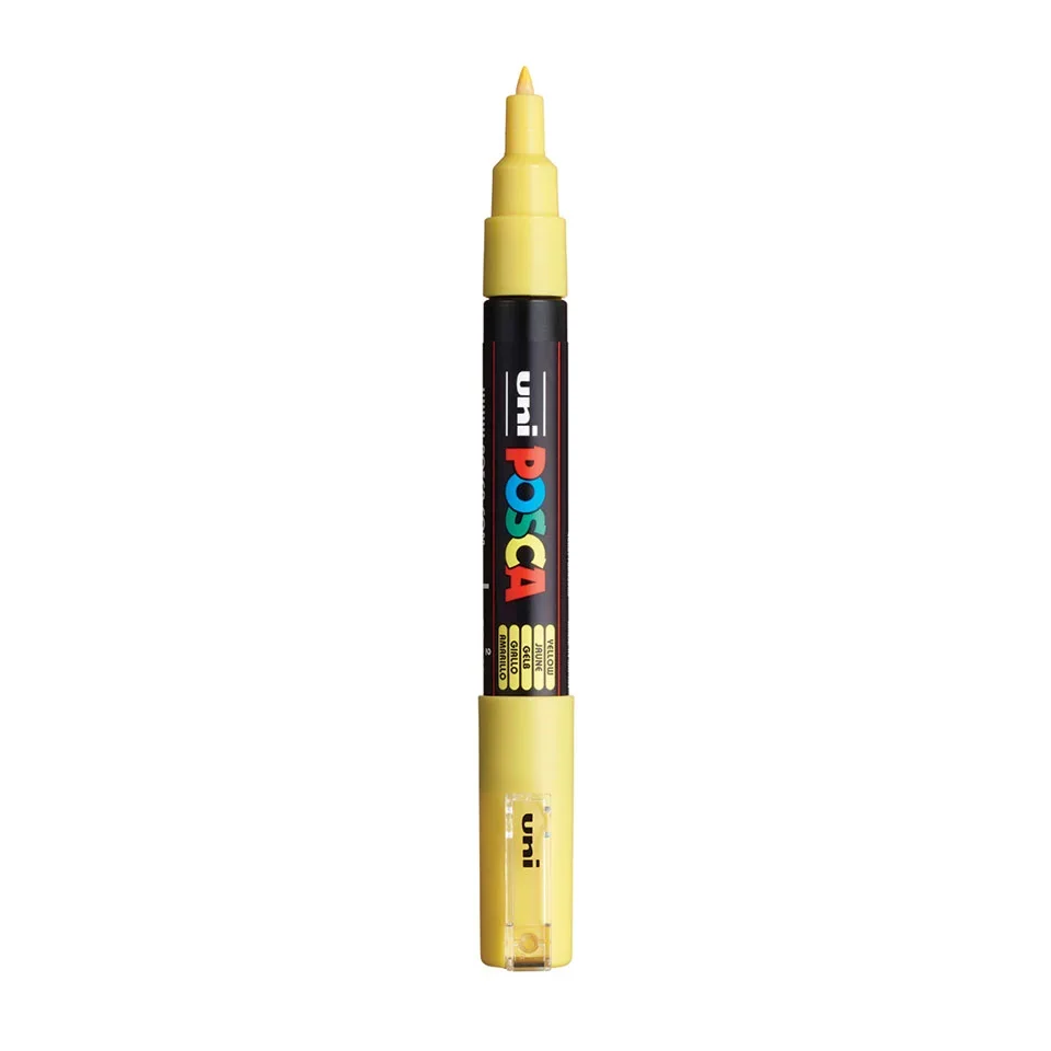 Posca PC-1MC Verfstift Geel - Acrylmarker Extra Fijn