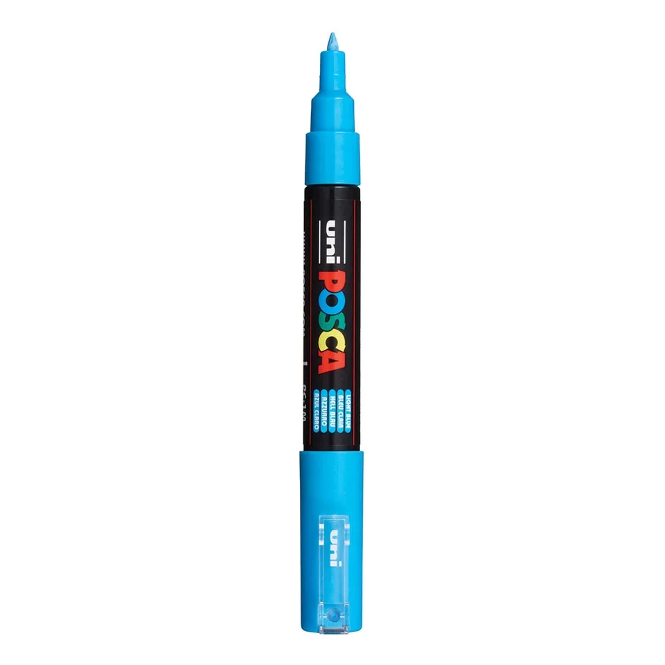 Posca PC-1MC Verfstift Licht Blauw - Acrylmarker Extra Fijn