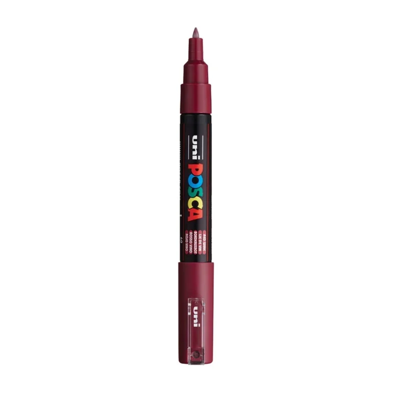 Posca PC-1MC Verfstift Wijn Rood - Acrylmarker Extra Fijn