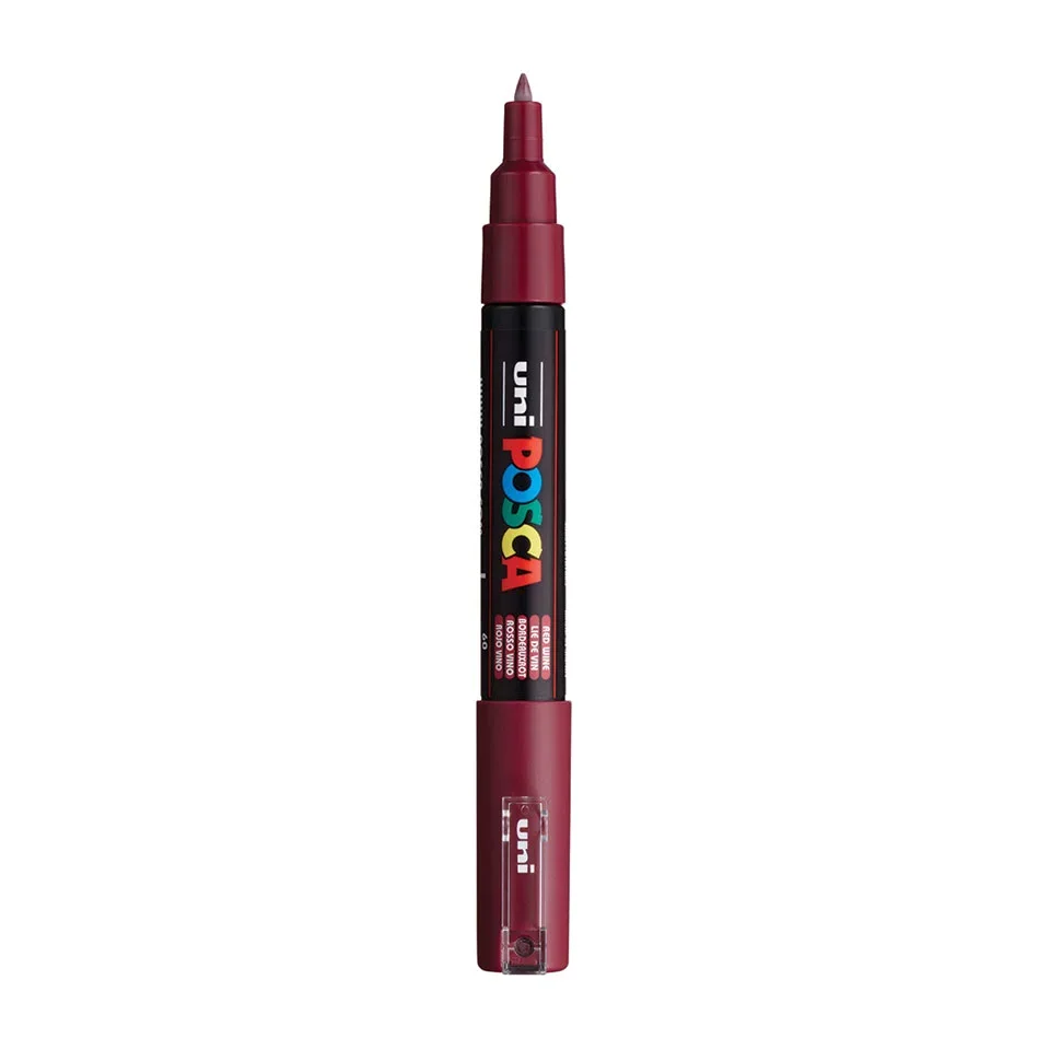 Posca PC-1MC Verfstift Wijn Rood - Acrylmarker Extra Fijn