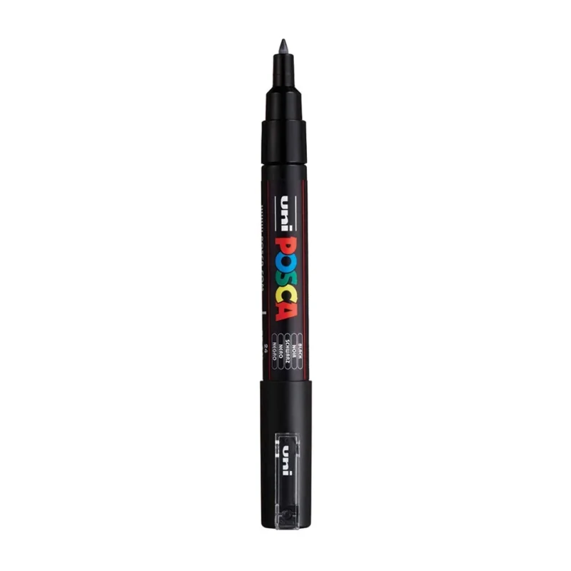 Posca PC-1MC Verfstift Zwart - Acrylmarker Extra Fijn