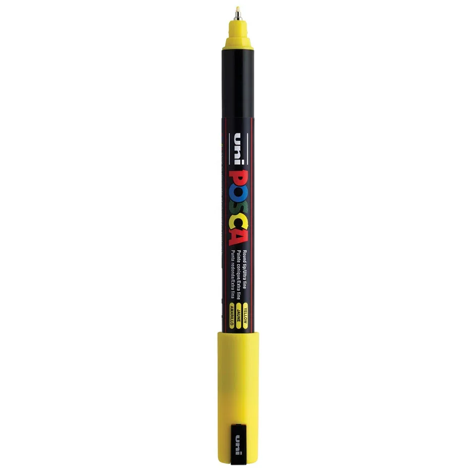 Posca PC-1MR Verfstift Geel - Acrylmarker Ultra Fijn