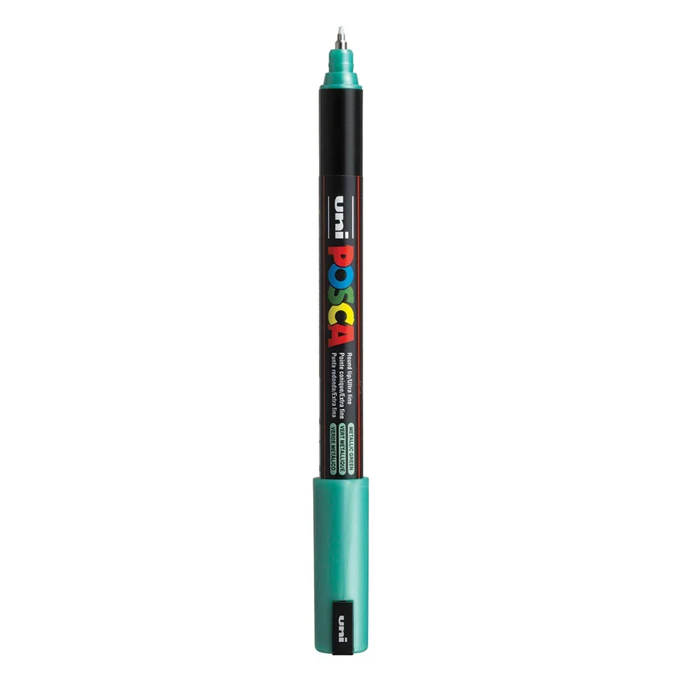 Posca PC-1MR Verfstift Metallic Groen - Acrylmarker Ultra Fijn