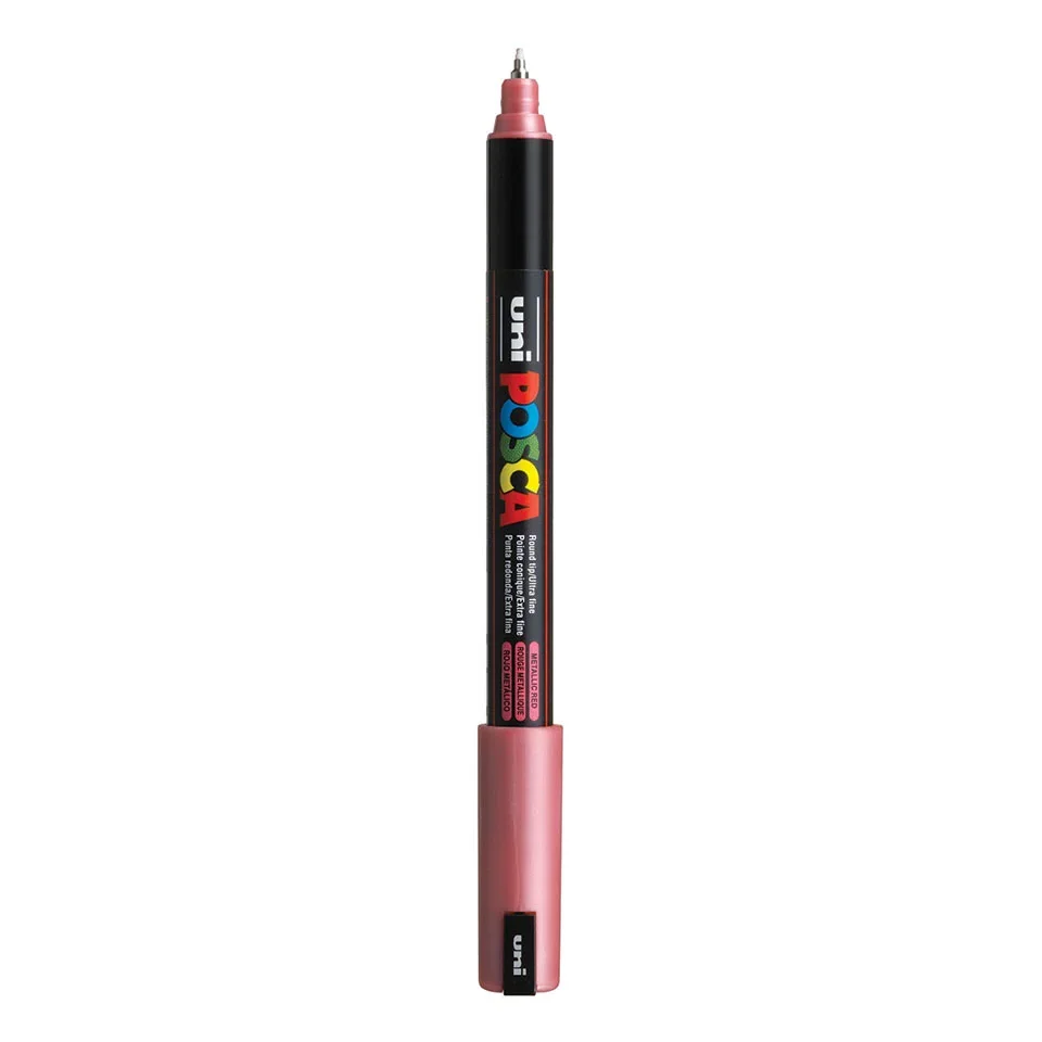 Posca PC-1MR Verfstift Metallic Rood - Acrylmarker Ultra Fijn