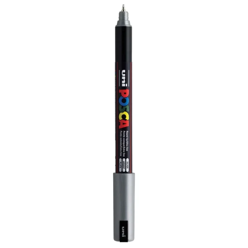 Posca PC-1MR Verfstift Zilver - Acrylmarker Ultra Fijn