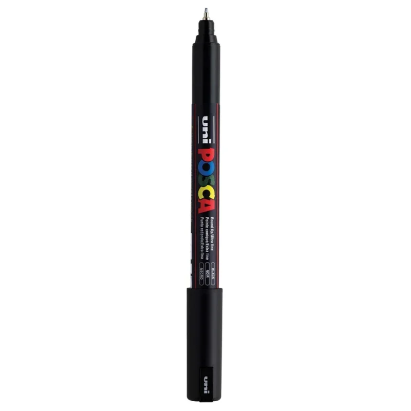 Posca PC-1MR Verfstift Zwart - Acrylmarker Ultra Fijn