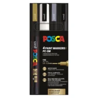 Posca PC-3M Verfstift Set Feestelijke Kleuren 4 Stuks - Acrylmarker Fijn