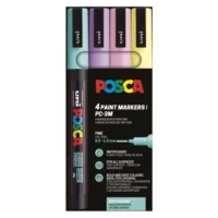 Posca PC-3M Verfstift Set Zachte Kleuren 4 Stuks - Acrylmarker Fijn