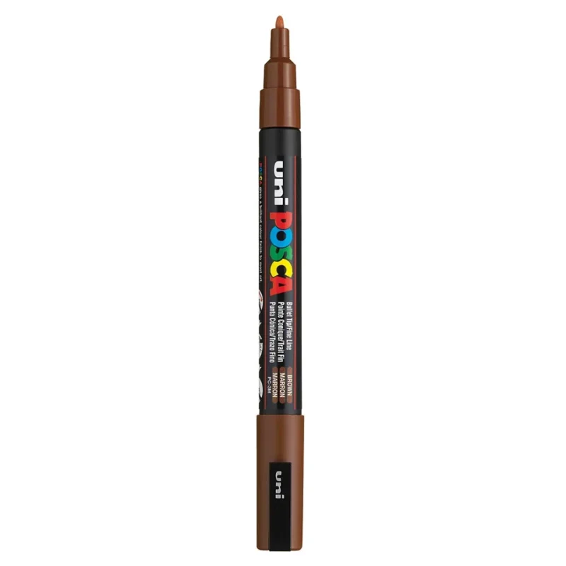 Posca PC-3M Verfstift Bruin - Acrylmarker Fijn