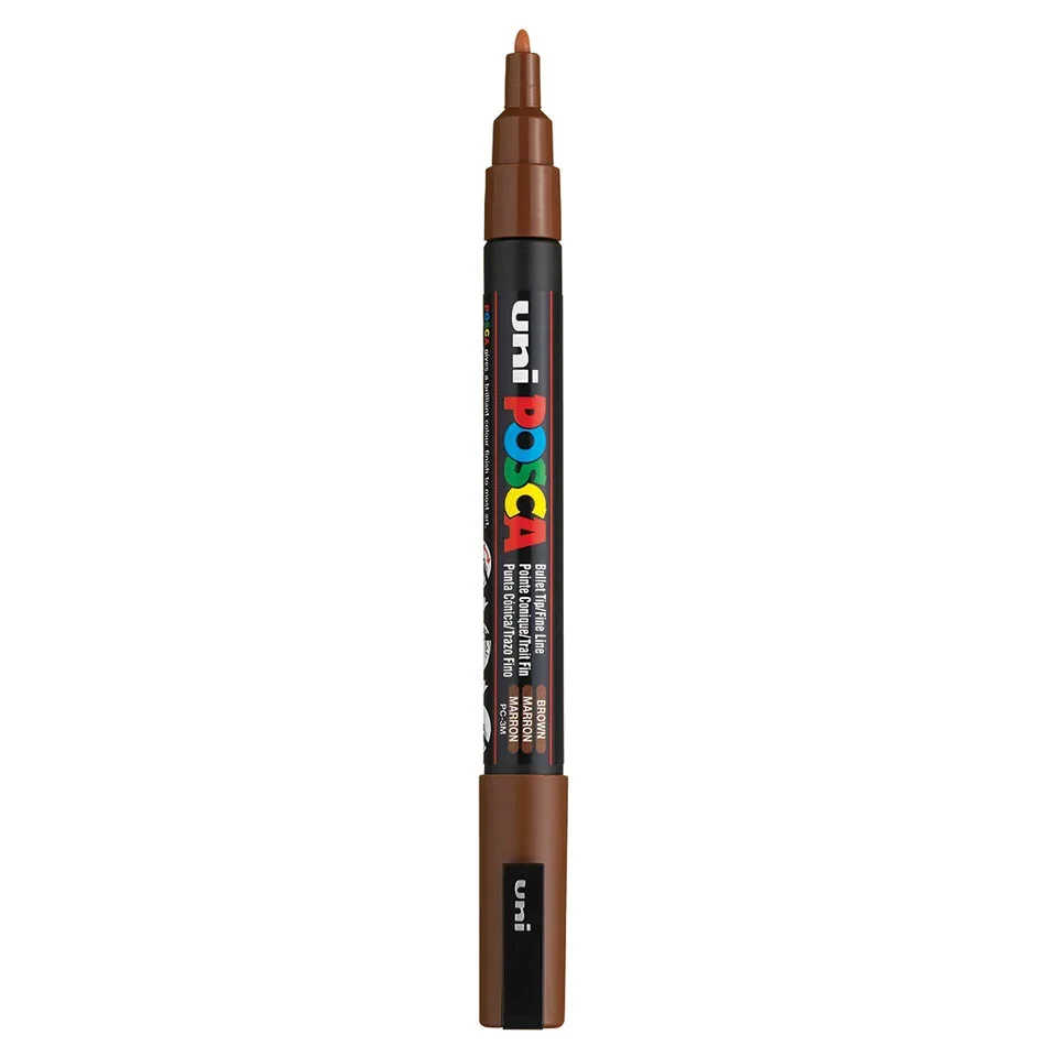 Posca PC-3M Verfstift Bruin - Acrylmarker Fijn