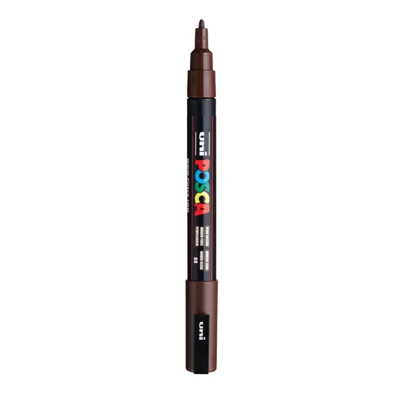 Posca PC-3M Verfstift Donker Bruin - Acrylmarker Fijn