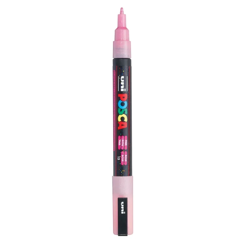Posca PC-3M Verfstift Glitter Roze - Acrylmarker Fijn
