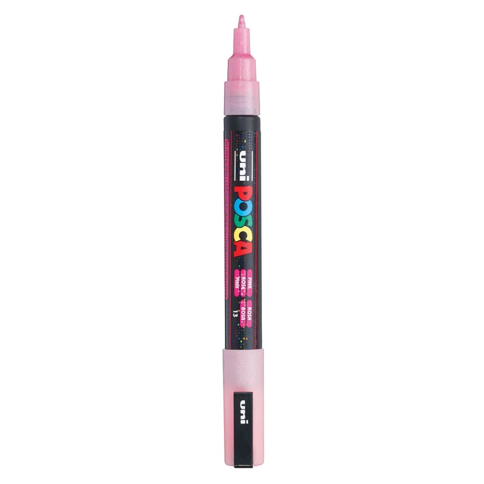 Posca PC-3M Verfstift Glitter Roze - Acrylmarker Fijn